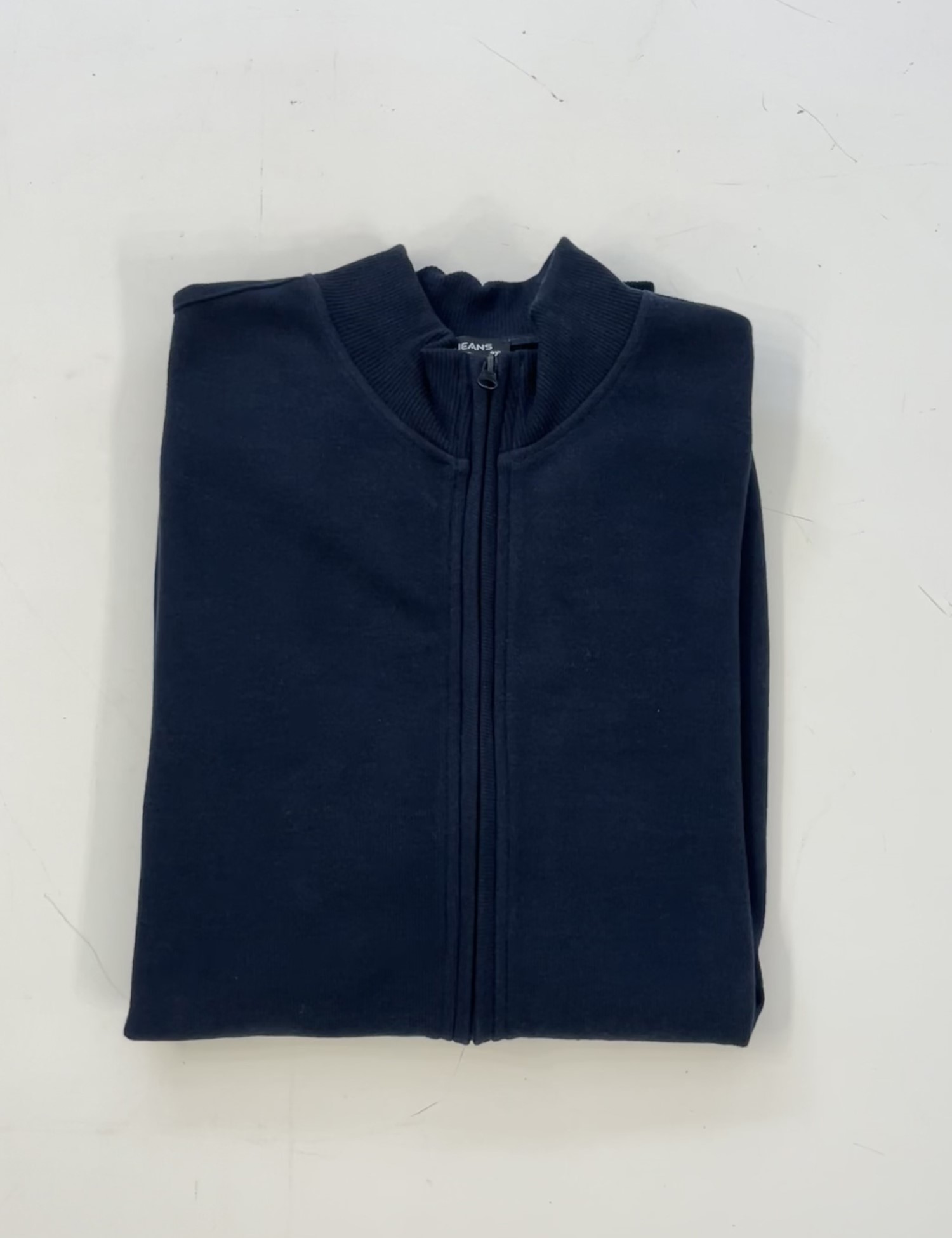 Ανδρική μπλε ζακέτα με γιακά και πλαϊνές τσέπες Plus Size EP2402814N φωτογραφία